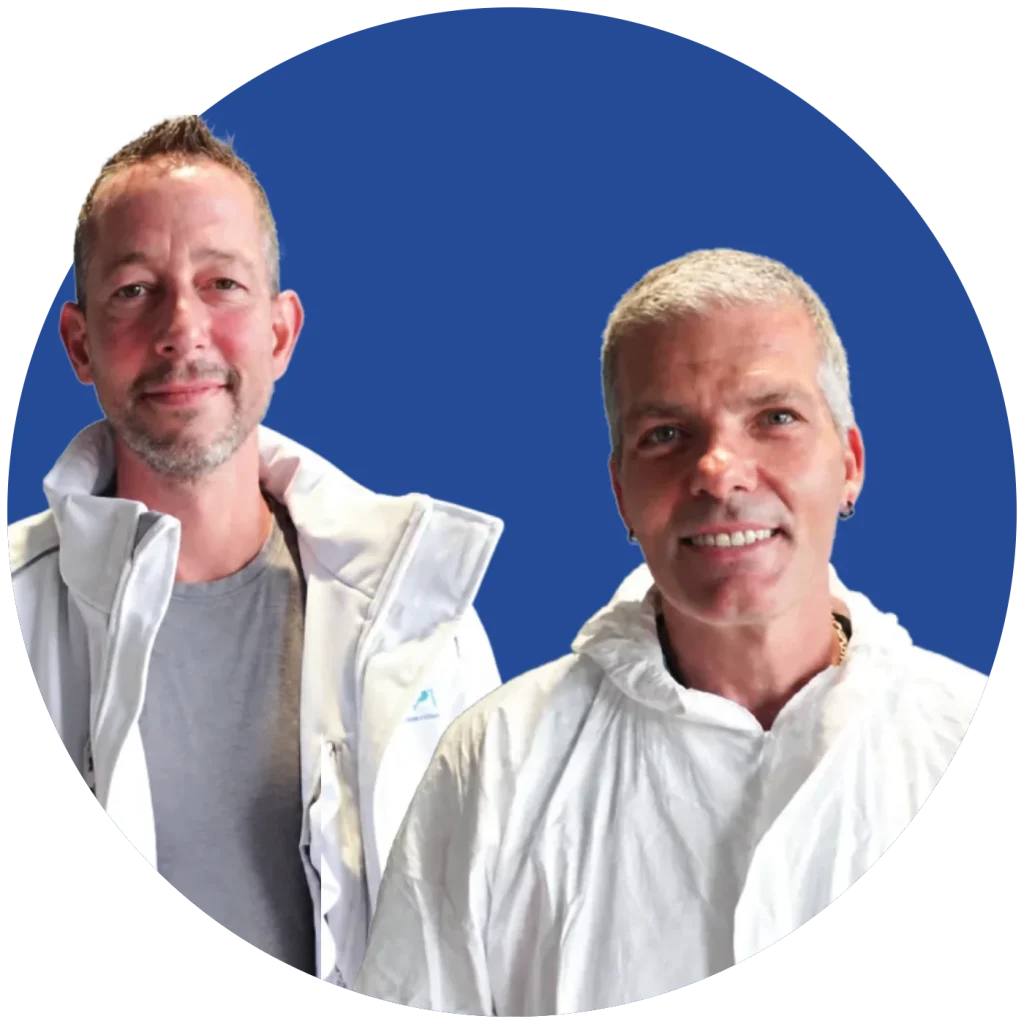 Jörg Zuberer und Sascha Fehrer, Team Schadstoffsanierung bei TOP Gebäudeservice